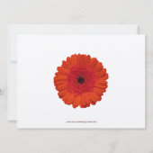 Invitation à la douche nuptiale Red Gerber Daisy (Dos)