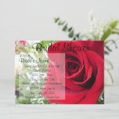 Invitation à la douche nuptiale Red Rose (Debout devant)