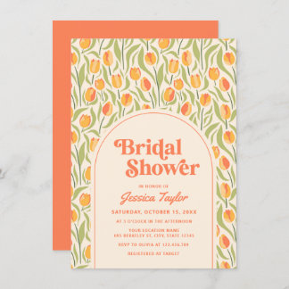 Invitation à la douche nuptiale Retro Super 70's
