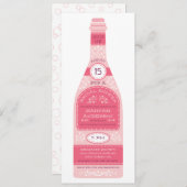 Invitation à la douche nuptiale Retro Wine Bottle (Devant / Derrière)