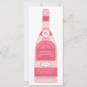 Invitation à la douche nuptiale Retro Wine Bottle (Devant)