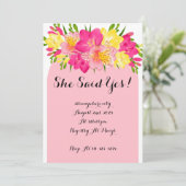 invitation à la douche nuptiale rose (Debout devant)