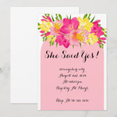 invitation à la douche nuptiale rose (Devant / Derrière)