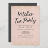 Invitation à la douche nuptiale rose (Devant / Derrière)