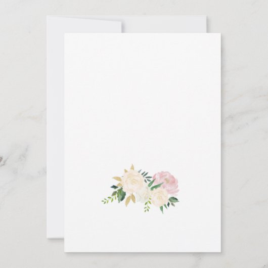 Invitation à la douche nuptiale rose (Dos)