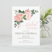 Invitation à la douche nuptiale Rose (Debout devant)