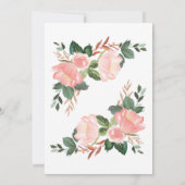 Invitation à la douche nuptiale Rose (Dos)