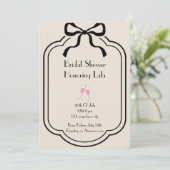 Invitation à la douche nuptiale rose (Debout devant)