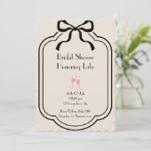 Invitation à la douche nuptiale rose (Debout devant)