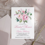 Invitation à la douche nuptiale rose