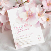 Invitation à la douche nuptiale rose