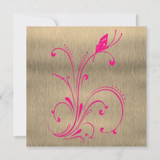 Invitation à la douche nuptiale rose (Dos)