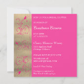 Invitation à la douche nuptiale rose (Devant)