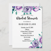 Invitation à la douche nuptiale Rose à la menthe e (Devant)