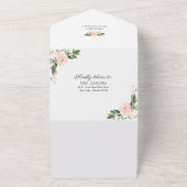 Invitation à la douche nuptiale rose avec carte de (Dehors)