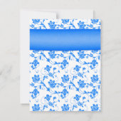 Invitation à la douche nuptiale rose bleu Gerbera  (Dos)