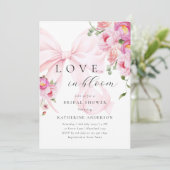 Invitation à la douche nuptiale rose Bow (Debout devant)