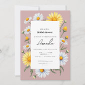 Invitation à la douche nuptiale rose Chamomile (Devant)