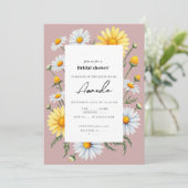 Invitation à la douche nuptiale rose Chamomile (Debout devant)