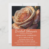 Invitation à la douche nuptiale Rose de couleur Pe (Devant)