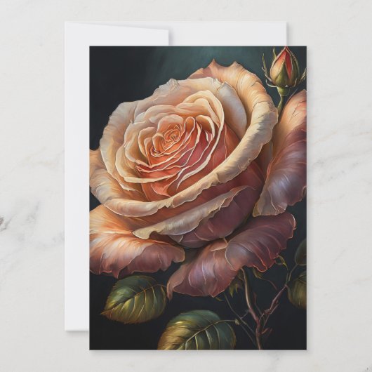 Invitation à la douche nuptiale Rose de couleur Pe (Dos)