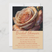 Invitation à la douche nuptiale Rose de couleur Pe (Devant)