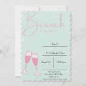 invitation à la douche nuptiale rose et bleu bébé (Devant)