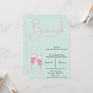 invitation à la douche nuptiale rose et bleu bébé