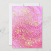 Invitation à la douche nuptiale rose et florale (Dos)