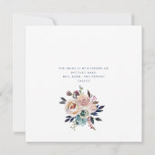 Invitation à la douche nuptiale rose et or (Dos)