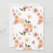 Invitation à la douche nuptiale rose et rose (Dos)