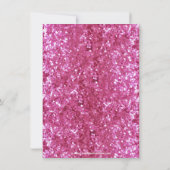 Invitation à la douche nuptiale rose étincelante (Dos)