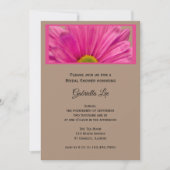 Invitation à la douche nuptiale rose Gerber Daisy (Devant)
