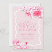 Invitation à la douche nuptiale rose - Keira (Devant)