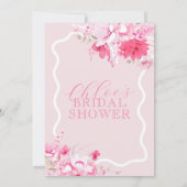 Invitation à la douche nuptiale rose - Keira (Dos)