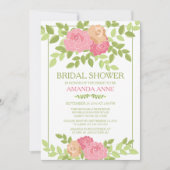 Invitation à la douche nuptiale rose moderne (Devant)