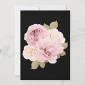 Invitation à la douche nuptiale rose noire et noir (Dos)