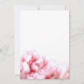 Invitation à la douche nuptiale rose oeillets (Dos)