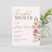 Invitation à la douche nuptiale rose pâle (Debout devant)