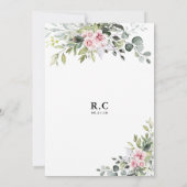 Invitation à la douche nuptiale rose pâle (Dos)