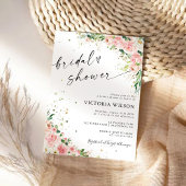 Invitation à la douche nuptiale rose pâle