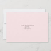 Invitation à la douche nuptiale rose pâle (Dos)