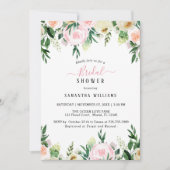 Invitation à la douche nuptiale rose pâle (Devant)