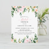 Invitation à la douche nuptiale rose pâle (Debout devant)