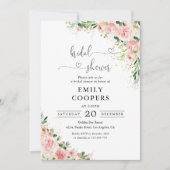 Invitation à la douche nuptiale rose pâle (Devant)