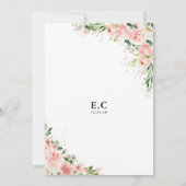 Invitation à la douche nuptiale rose pâle (Dos)