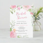 Invitation à la douche nuptiale rose pâle (Debout devant)