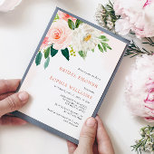 Invitation à la douche nuptiale rose pâle rose