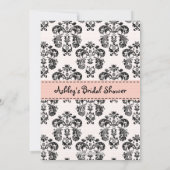 Invitation à la douche nuptiale rose parisienne (Dos)