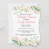 Invitation à la douche nuptiale Rose peinte (Devant)